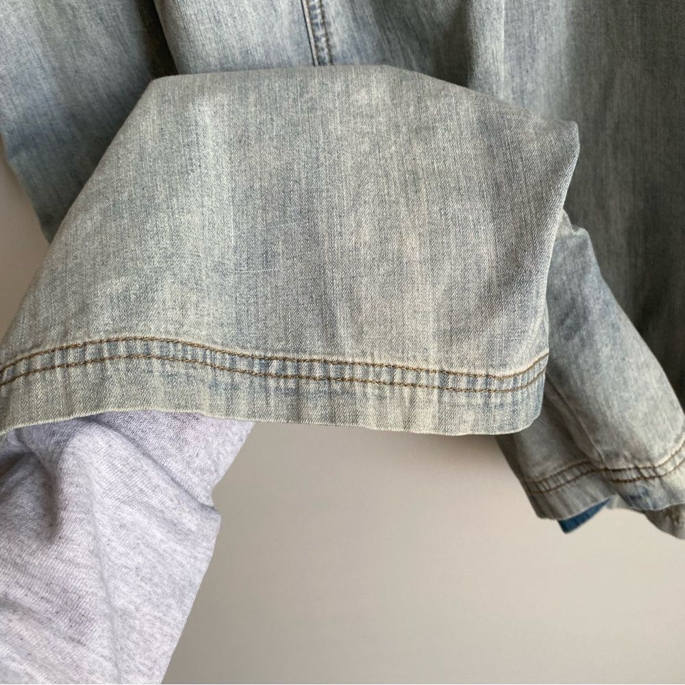 Faherty Utility Denim Chambray Button Up Romper - image 8